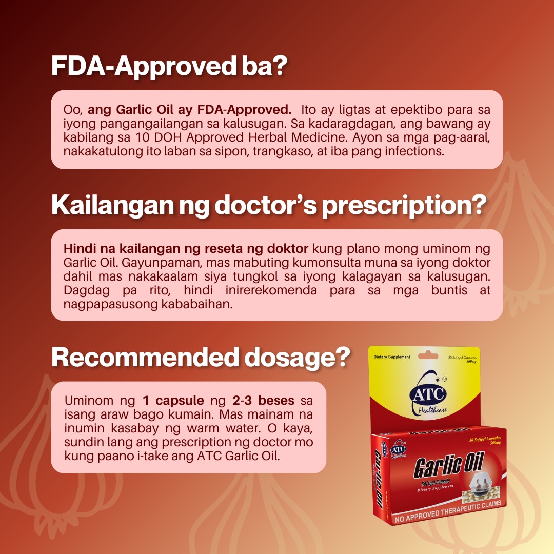 Garlic Oil Softgel Capsules 500mg x30 Box