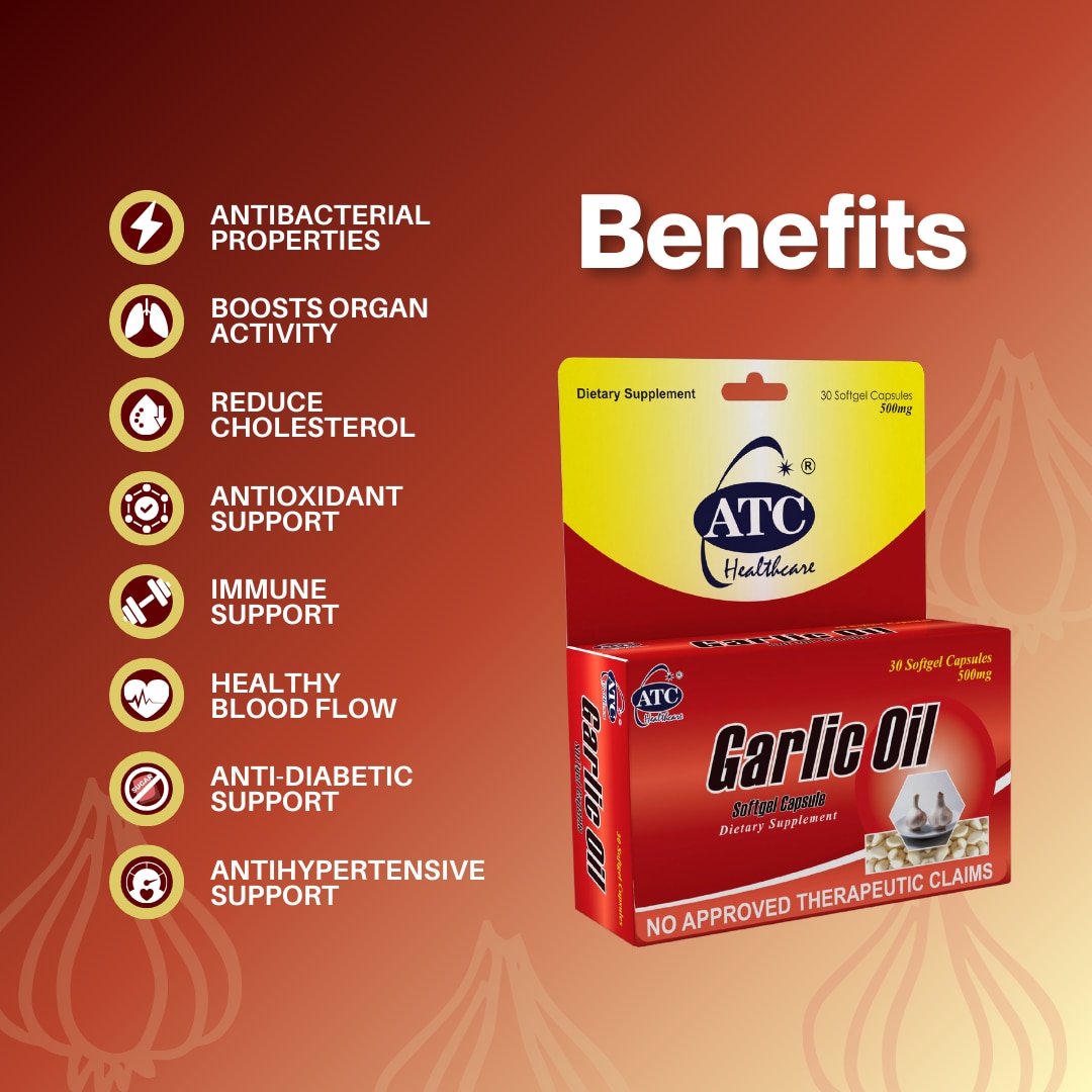 Garlic Oil Softgel Capsules 500mg x30 Box