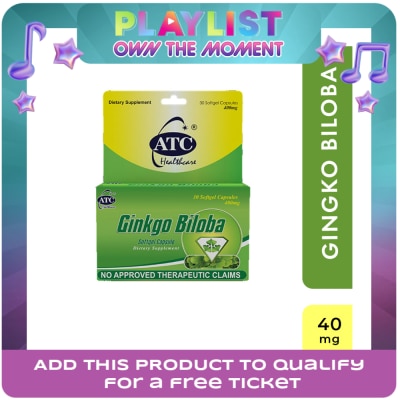 ATC HEALTH - Ginkgo Biloba SoftgelCapsule 400mg 30 pieces per box