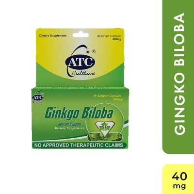 ATC HEALTH Ginkgo Biloba SoftgelCapsule 400mg 30 pieces per box