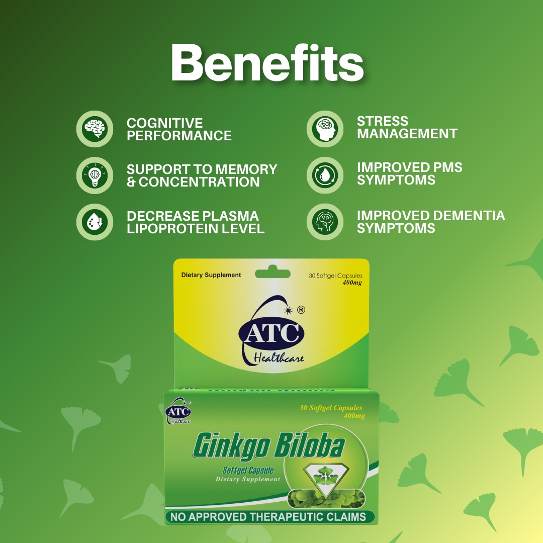 Ginkgo Biloba SoftgelCapsule 400mg 30 pieces per box