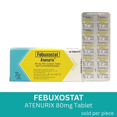 ATENURIX Febuxostat 80 mg 1 Film-coated Tablet [PRESCRIPTION REQUIRED]