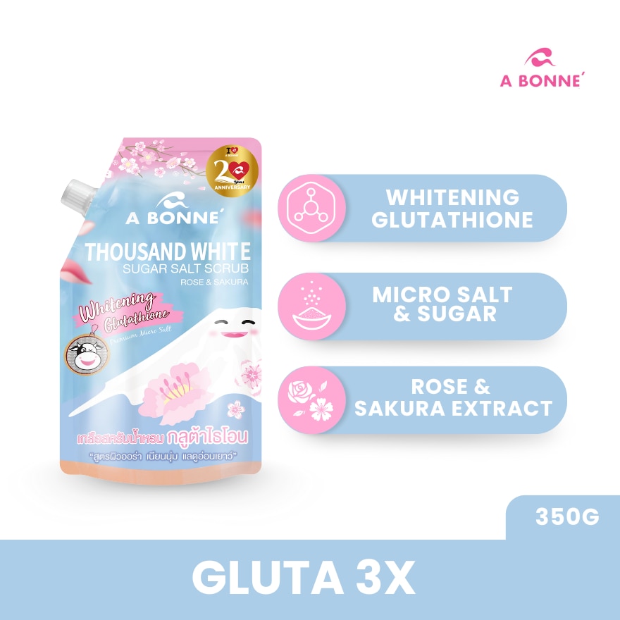 Thousand White Sugar Salt Scrub Rose and Sakura 350g