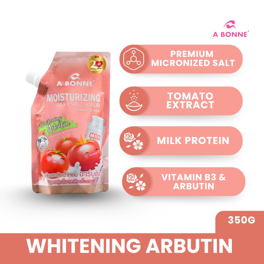 Moisturizing Silky Salt Scrub Tomato and Milk 350g