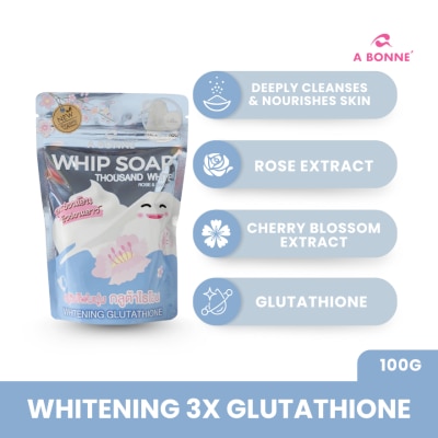 A BONNE Whip Soap Thousand White Rose and Sakura 100g