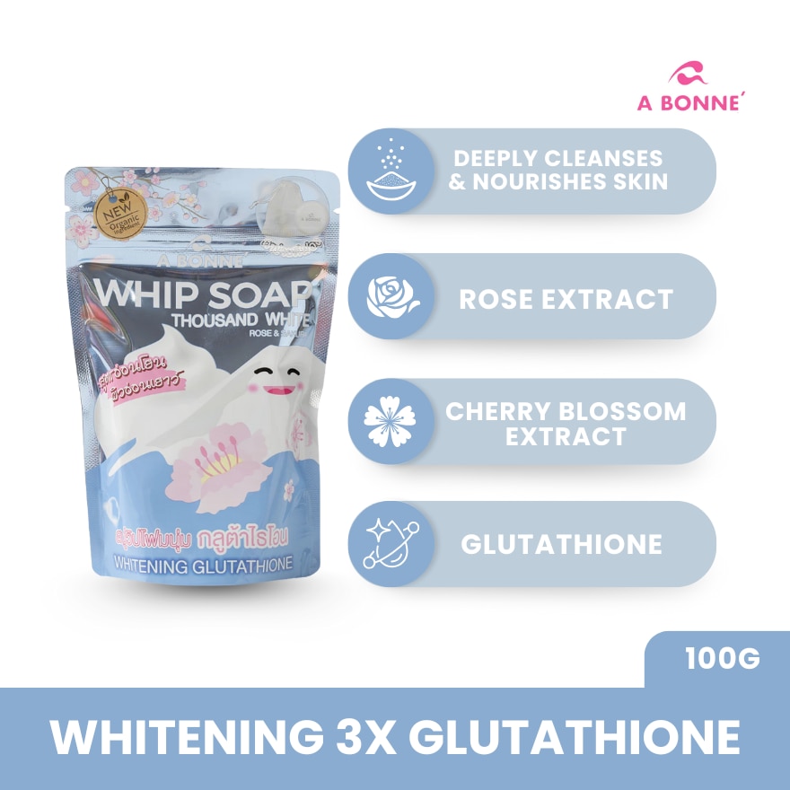 Whip Soap Thousand White Rose and Sakura 100g