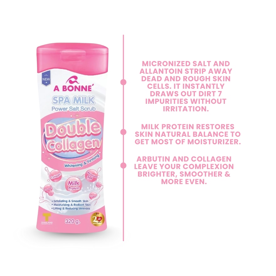 Spa Milk Power Salt Scrub Double Collagen 320g