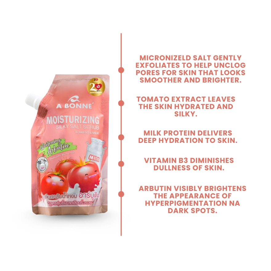 Moisturizing Silky Salt Scrub Tomato and Milk 350g