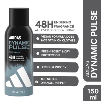 ADIDAS - ADIDAS Dynamic Pulse Fresh & Woody Deo Body Spray 150ml