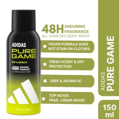 ADIDAS - ADIDAS Pure Game Deep & Aromatic Deo Body Spray 150ml image