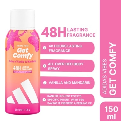 ADIDAS - ADIDAS vibes Get Comfy Notes of Vanilla & Mandarin Deo Body Spray 150ml