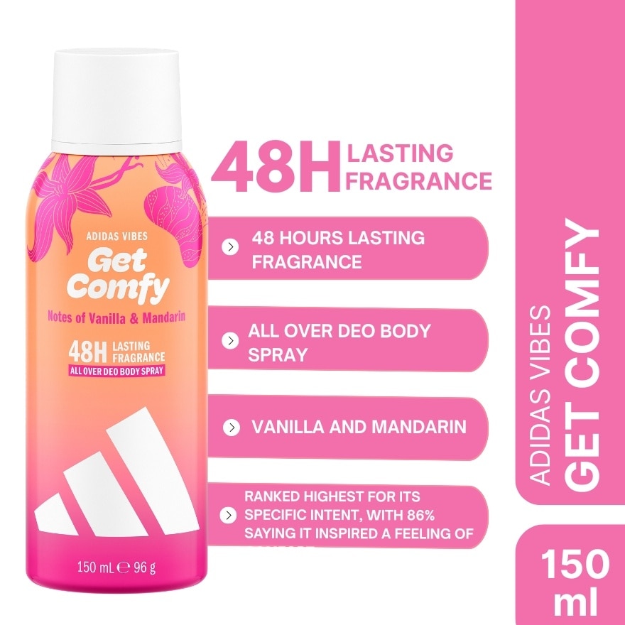 ADIDAS vibes Get Comfy Notes of Vanilla & Mandarin Deo Body Spray 150ml