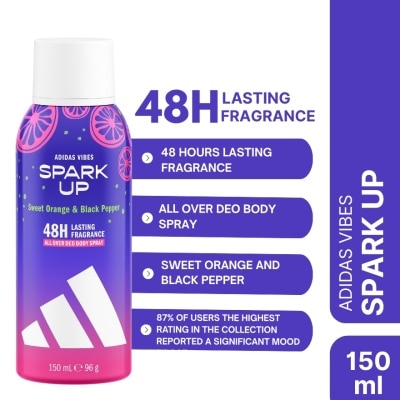 ADIDAS - ADIDAS Vibes Spark Up Sweet Orange & Black Pepper Deo Body Spray 150ml