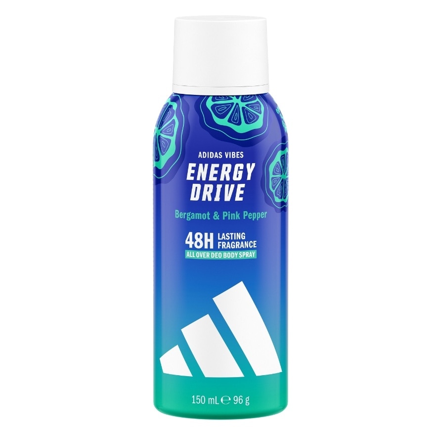 ADIDAS Vibes Energy Drive Bergamont & Pink Pepper Deo Body Spray 150ml