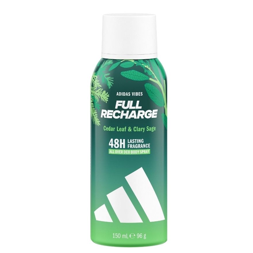 ADIDAS Vibes Full Recharge Cedar Leaf & Clary Sage Deo Body Spray 150ml