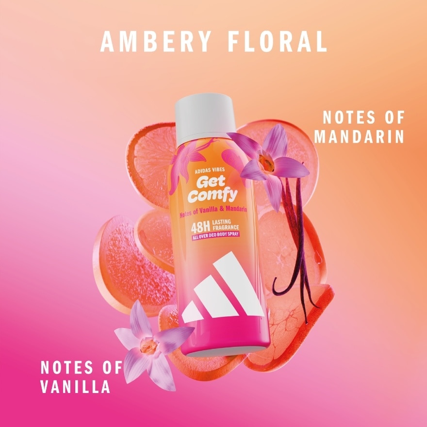 ADIDAS vibes Get Comfy Notes of Vanilla & Mandarin Deo Body Spray 150ml