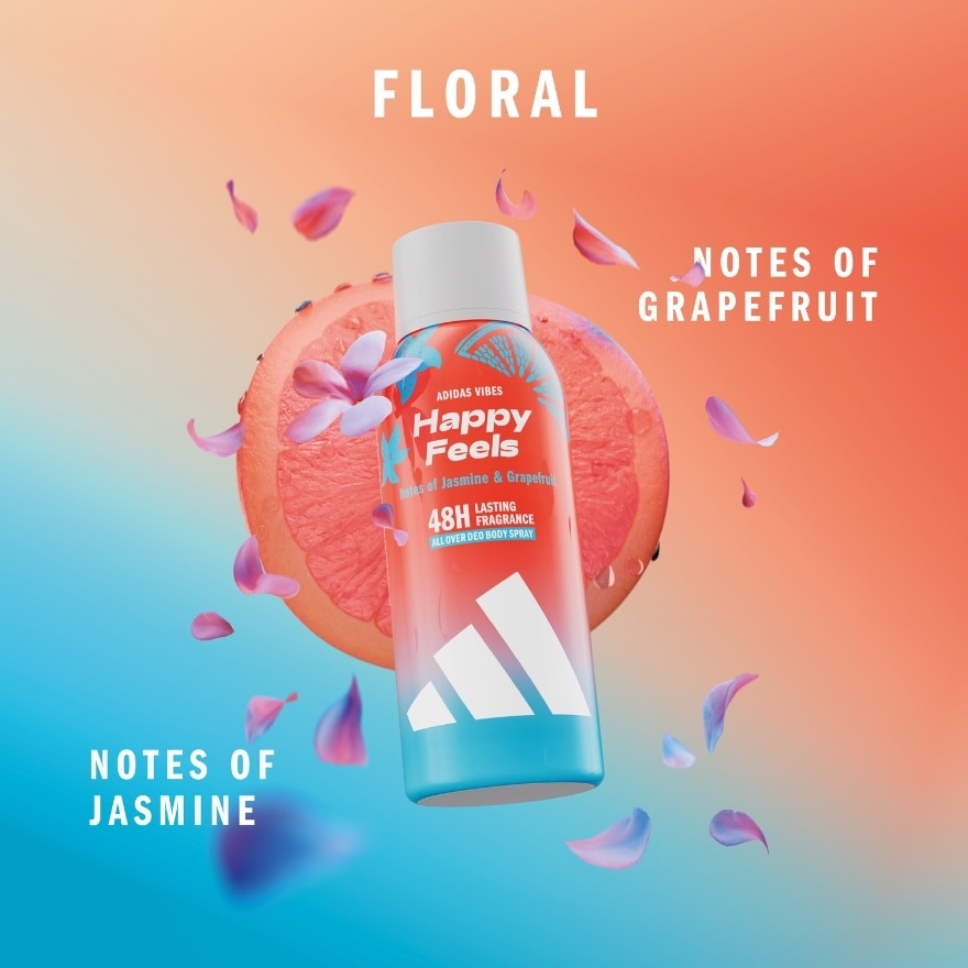 ADIDAS Vibes Happy Feels Notes of Jasmine & Grapefruit Deo Body Spray 150ml