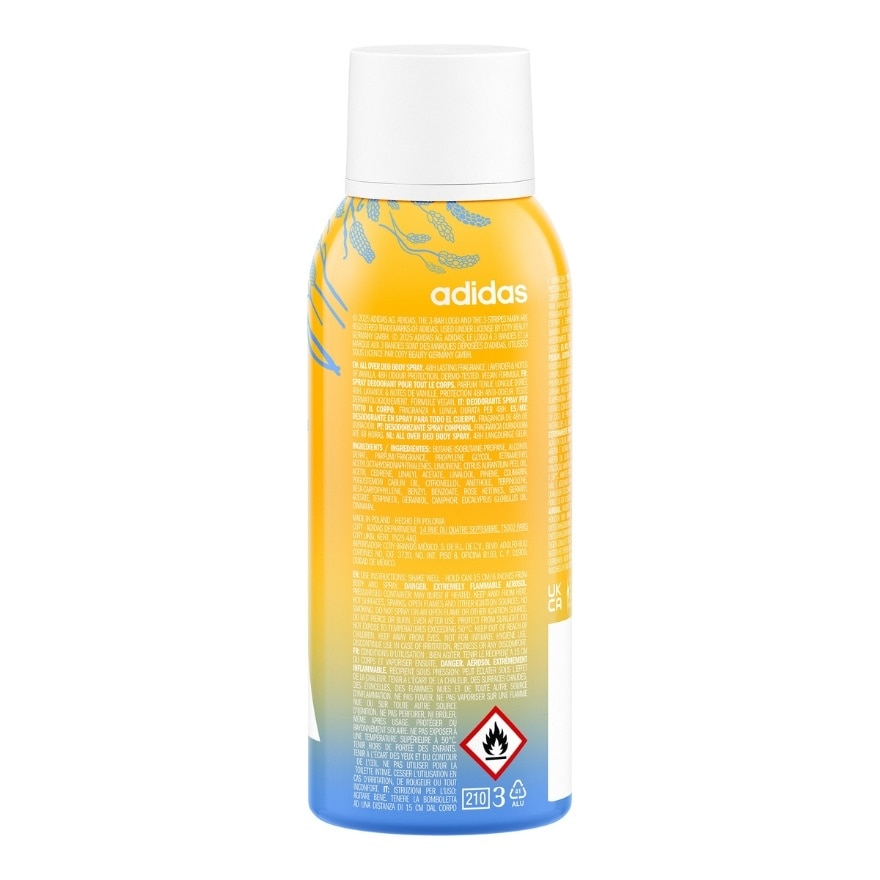 ADIDAS Vibes Chill Zone Lavender & Notes of Vanilla Deo Body Spray 150ml
