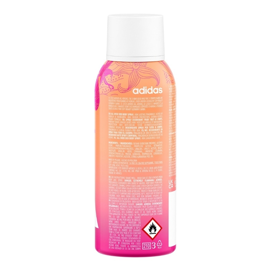 ADIDAS vibes Get Comfy Notes of Vanilla & Mandarin Deo Body Spray 150ml