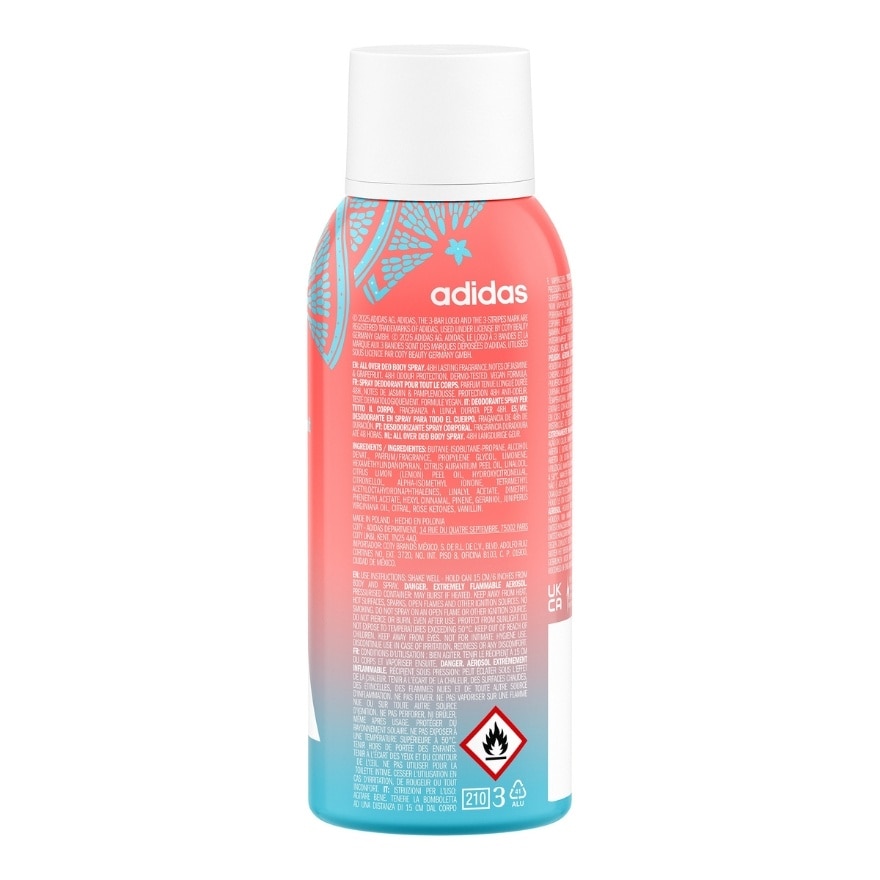 ADIDAS Vibes Happy Feels Notes of Jasmine & Grapefruit Deo Body Spray 150ml