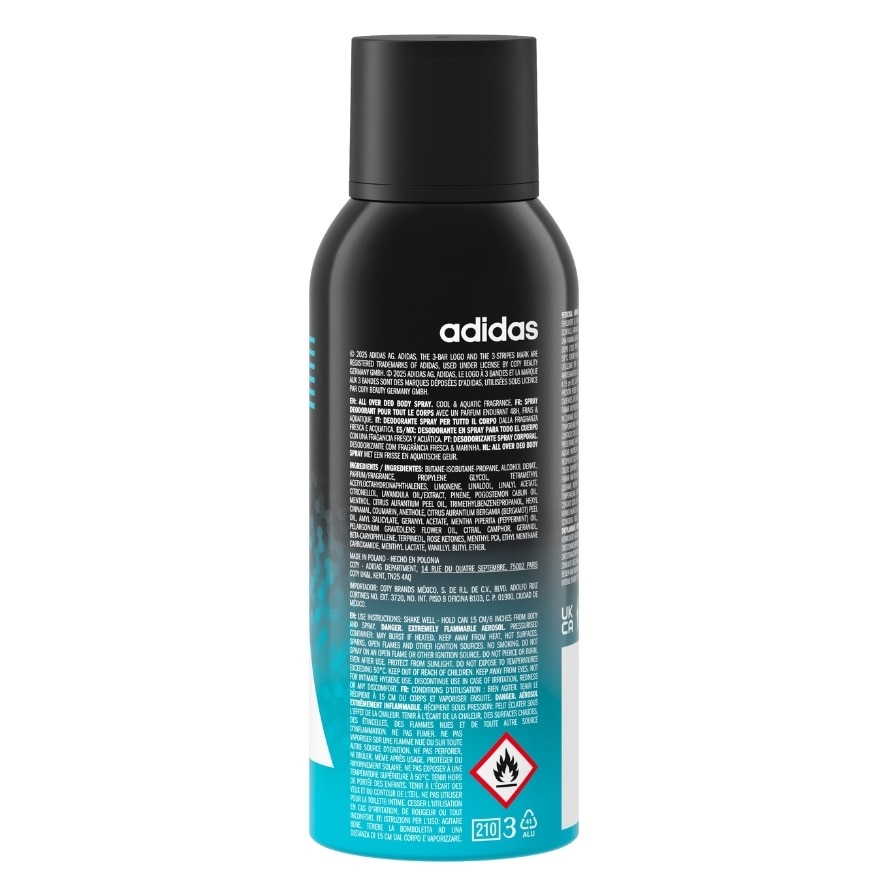 ADIDAS Ice Dive Cool & Aquatic Deo Body Spray 150ml