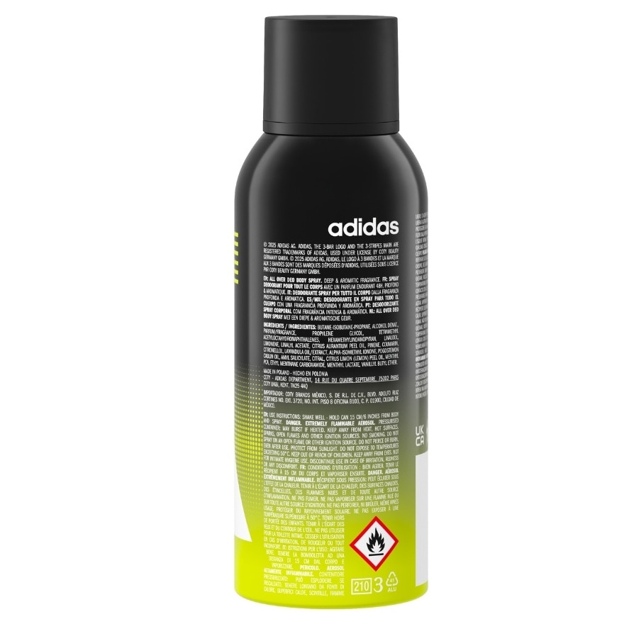 ADIDAS Pure Game Deep & Aromatic Deo Body Spray 150ml image