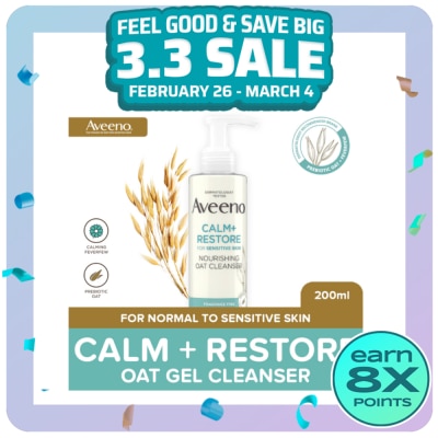 AVEENO AVEENO Face Calm + Restore Oat Gel Cleanser 200ml