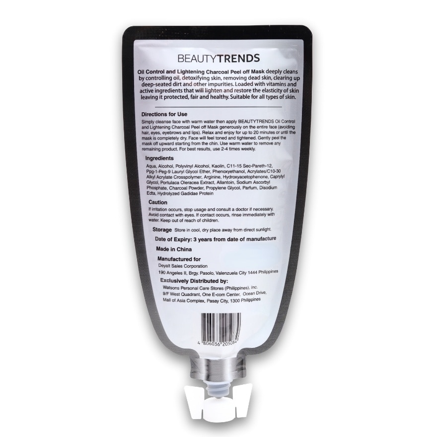 Charcoal Peel Off Mask 1s 25ml