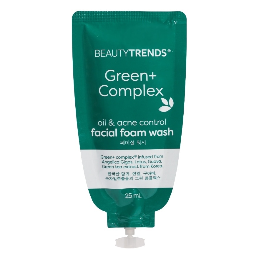 Green+ Complex Oil & Acne Control Facial Foam Wash 25ml