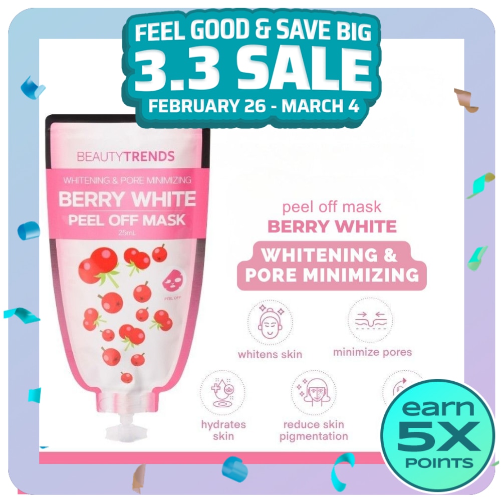 BEAUTYTRENDS Whitening and Pore Minimizing Berry White Peel Off Mask 25ml