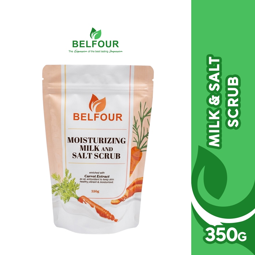 BELFOUR Whitening Moisturizing Milk Salt Scrub with Carrot Extract 350g image