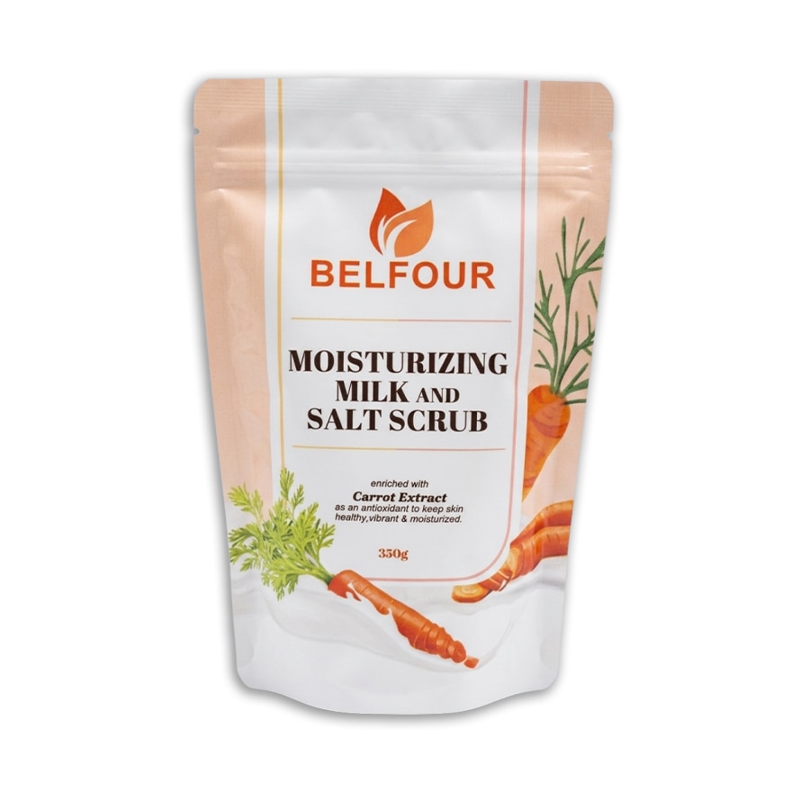 BELFOUR Whitening Moisturizing Milk Salt Scrub with Carrot Extract 350g image