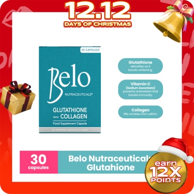 BELO Glutathione with Collagen Dietary Supplement 30 Capsules