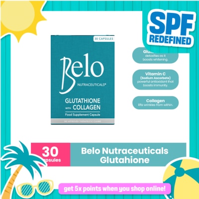 BELO - Glutathione with Collagen Dietary Supplement 30 Capsules
