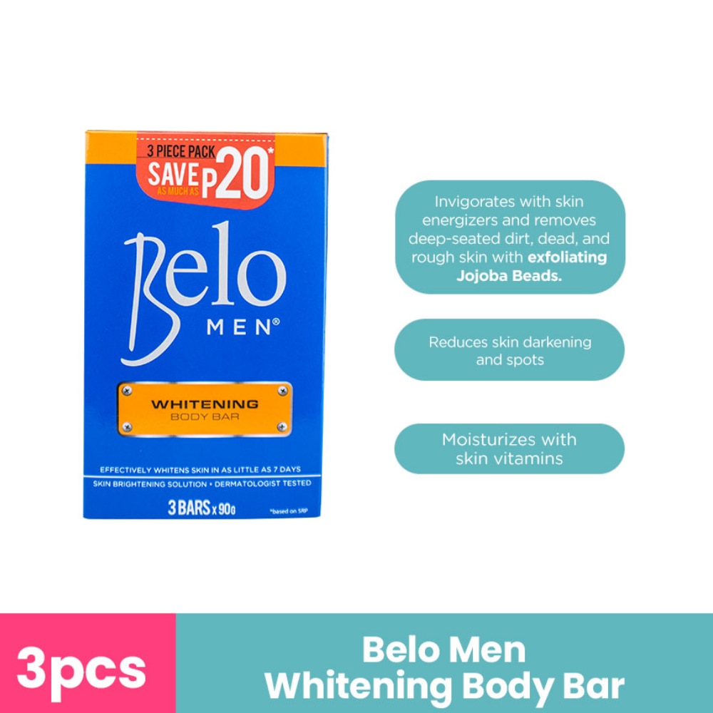 Men Whitening Body Bar 90g 3pc Pack