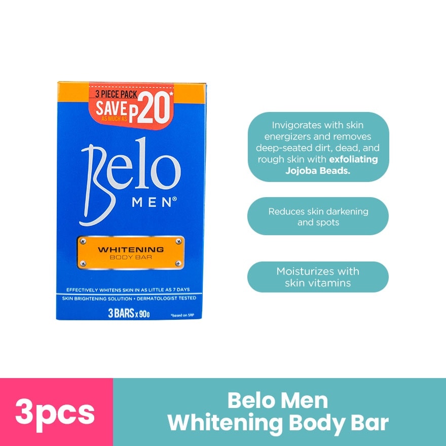 Men Whitening Body Bar 90g 3pc Pack