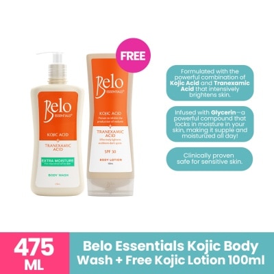 BELO - BELO Kojic Bodywash with Free Belo Kojic Lotion 100ml x 457ml
