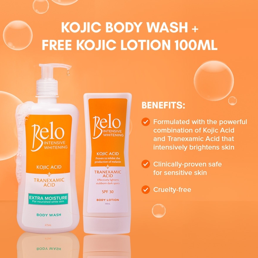 BELO Kojic Bodywash with Free Belo Kojic Lotion 100ml x 457ml