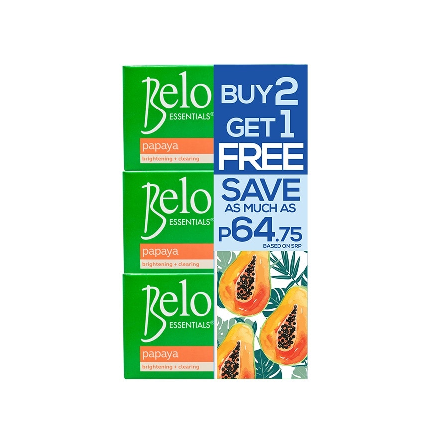 Essentials Papaya Soap 135G Buy 2 Get 1 Free