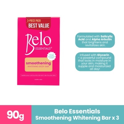 BELO Essentials Smoothening Whitening Body Bar 90G 3-Pc