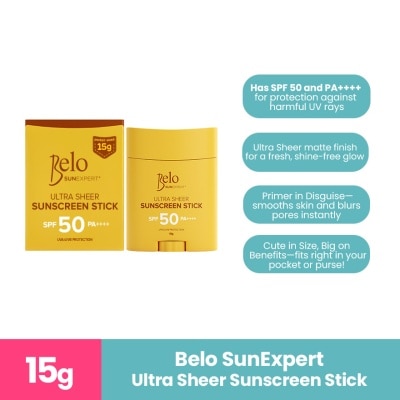 BELO BELO SunExpert Ultra Sheer Sunscreen Stick SPF50 PA++++ 15g