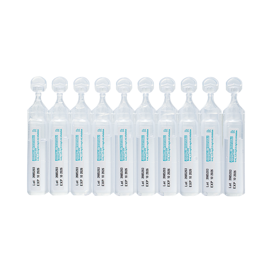 Fenoterol Hydrobromide + Ipratropium Bromide (As Monohydrate) 1.25mg/500mcg Per 4ml Solution For Inhalation 1 Nebule