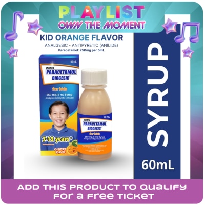 BIOGESIC - BIOGESIC ORG 250mg Syrup 1 Bottle 60ml