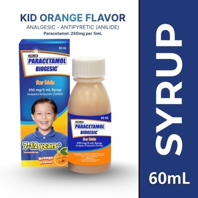 BIOGESIC BIOGESIC ORG 250mg Syrup 1 Bottle 60ml