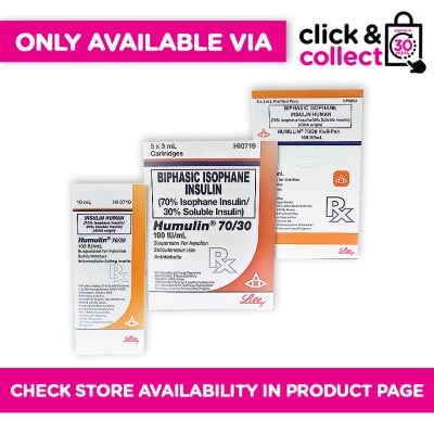 HUMULIN - HUMULIN 70/30 KWIKPEN 100IU/ML [PRESCRIPTION REQUIRED] Available In Click & Collect Express Only