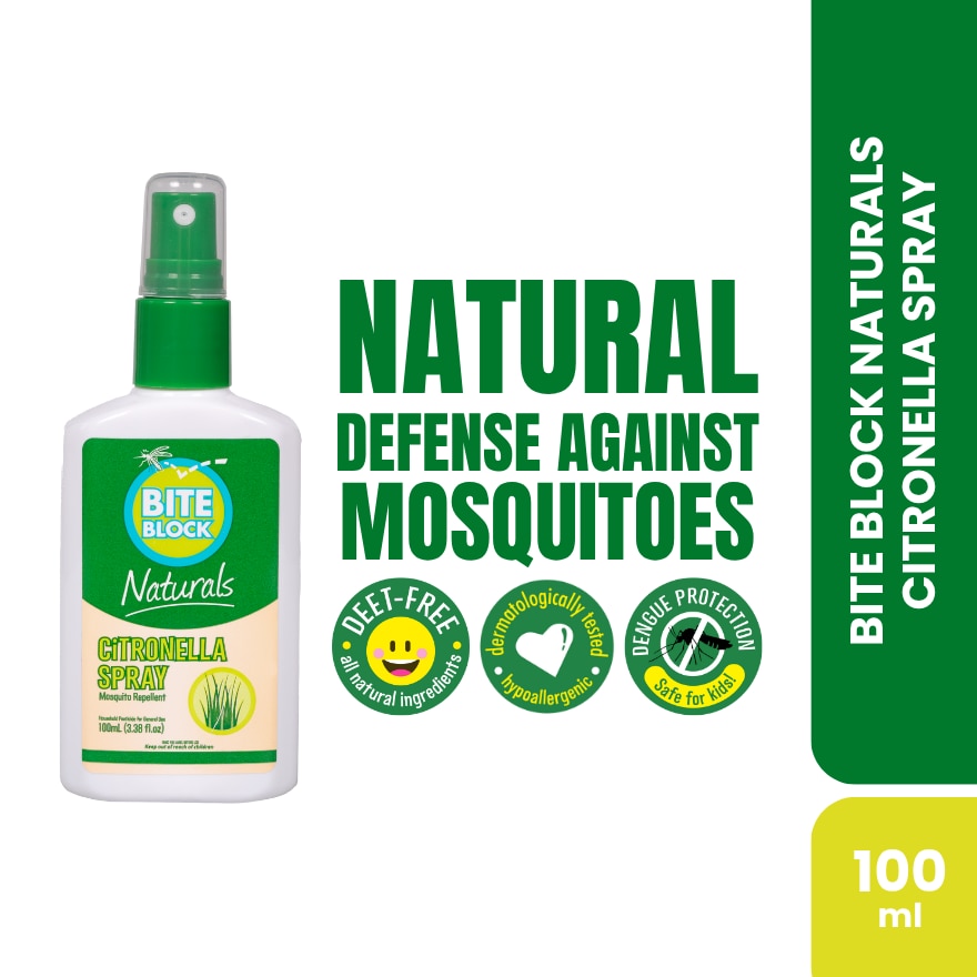 Bite Block Naturals Citronella Spray 100Ml