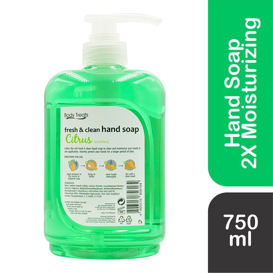 BODY TREATS Citrus Hand Soap 750ml image