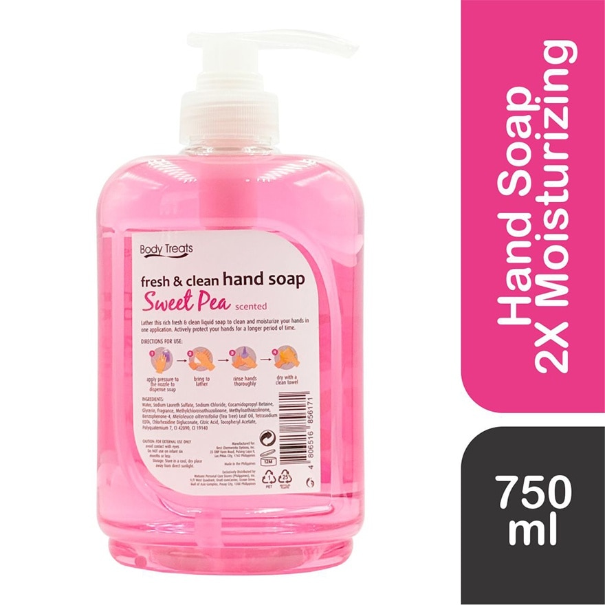 BODY TREATS Sweet Pea Hand Soap 750ml image