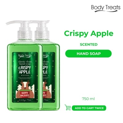 BODY TREATS BODY TREATS Classic Clean Hand Soap Crispy Apple Scented Bundle 2 x 750ml image