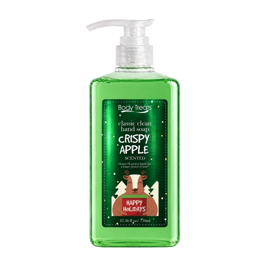 BODY TREATS Classic Clean Hand Soap Crispy Apple Scented Bundle 2 x 750ml image